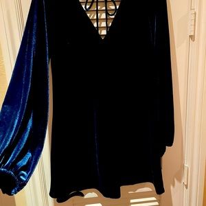 Free People Navy Velvet Dress size M